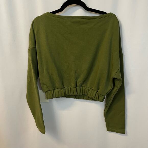 Tularosa Luna Pullover Olive Green Sweatshirt Elastic Hem Long Sleeve Small NWT - Picture 3 of 7